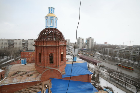 Вид на город с колокольни Спасо-Вознесенского  храма