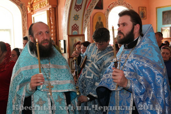 Крестный ход с чудотворным образом Казанская Жадовская Богородица в Чердаклах