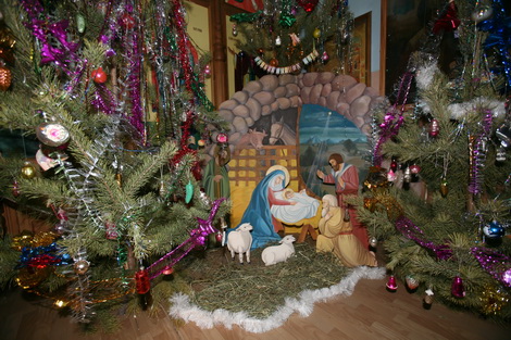 Рождественский уголок в храме