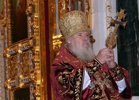 Патриарх Алексий II,  Храм Христа Спасителя. Из архива Симбирской епархии.