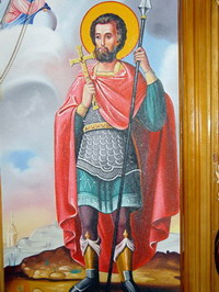 святой мученик Иоанн Воин-фрагмент иконостаса, написал Сергей Ягашкин
